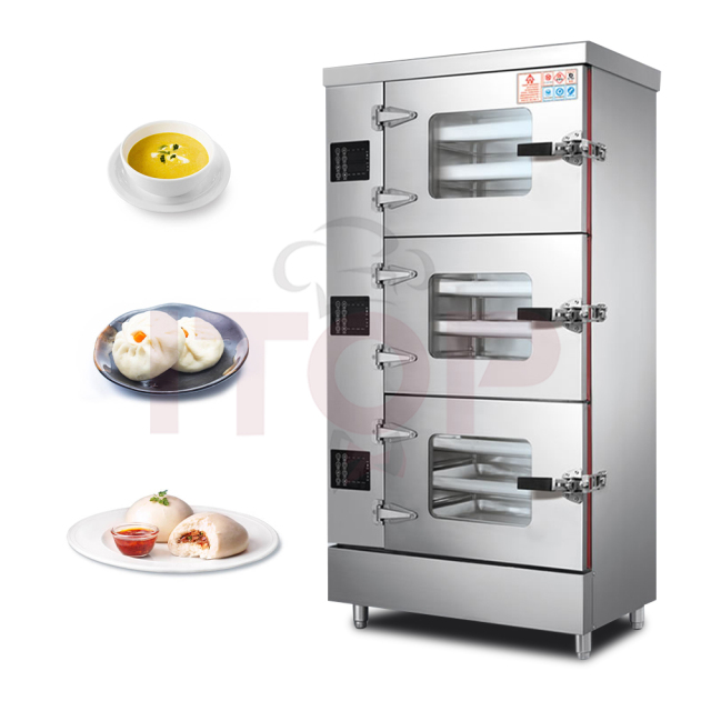 Double Doors Three Doors Large Commercial Steamer Cabinet Large Capacity Rice Cooker and Steamer Rice Steaming Cabinet