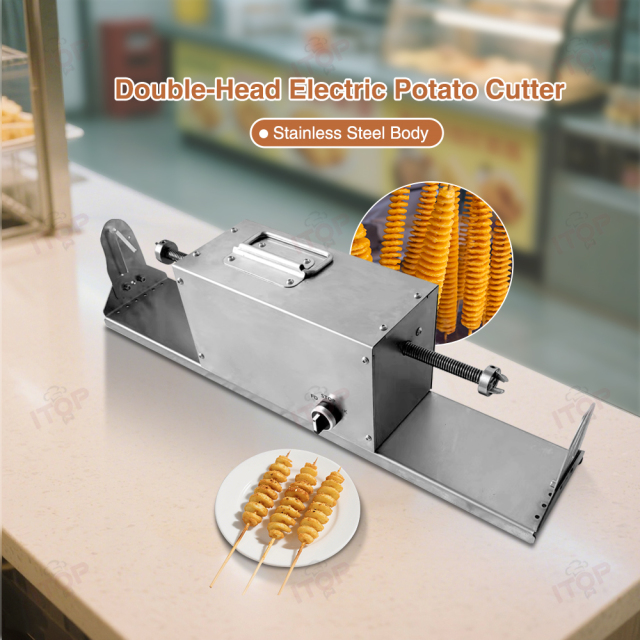 2 Groups Curly Fries Potato Twist Machine Screwdriver Potato Tower Spiral Potato Chip Twist Hot Dog Machine