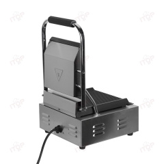 Single Head Jog Dial Panini Griller Sandwich Maker Flat Groove Contact Grill Commercial Griddle Machine