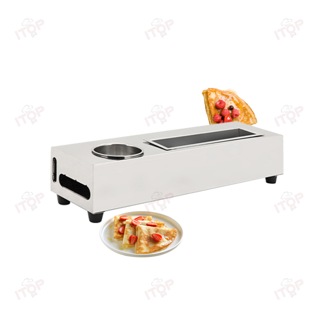 Stainless Steel Storage Box Spatula Wooden Crepe Spreader Cleaning Brusher For Sale