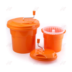 12l 25l Barrel Pp Plastic Manual Shaking Vegetable Fruit Drain Basket Salad Spinner Dryer Commercial Salad Spinner