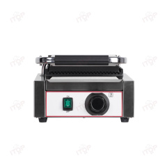 Single Head Jog Dial Panini Griller Sandwich Maker Flat Groove Contact Grill Commercial Griddle Machine