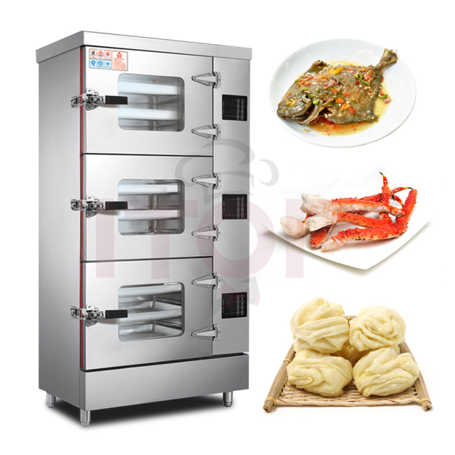Double Doors Three Doors Large Commercial Steamer Cabinet Large Capacity Rice Cooker and Steamer Rice Steaming Cabinet