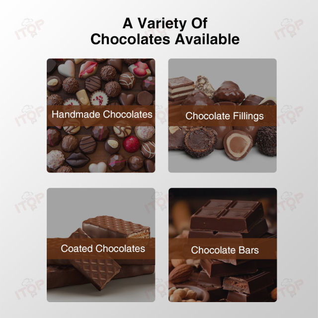 With Cooling Compressor Chocolate Temper Machine Chocolate Automatic Stirring Heating Melting Mixing Spraying Cooling Machine