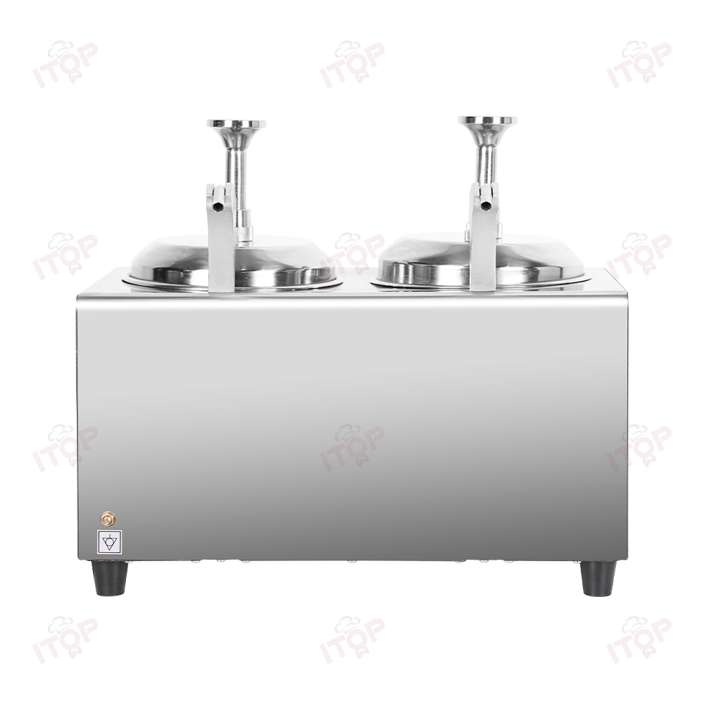 Upgrade Model Commercial Electric Sauce Warmer 2l+2l Nacho Cheese Warmer Dispenser Single Head Fruit Jam Warmer Pump Dispenser