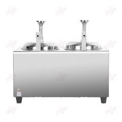 Upgrade Model Commercial Electric Sauce Warmer 2l+2l Nacho Cheese Warmer Dispenser Single Head Fruit Jam Warmer Pump Dispenser