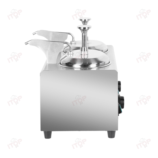 Upgrade Model Commercial Electric Sauce Warmer 2l+2l Nacho Cheese Warmer Dispenser Single Head Fruit Jam Warmer Pump Dispenser