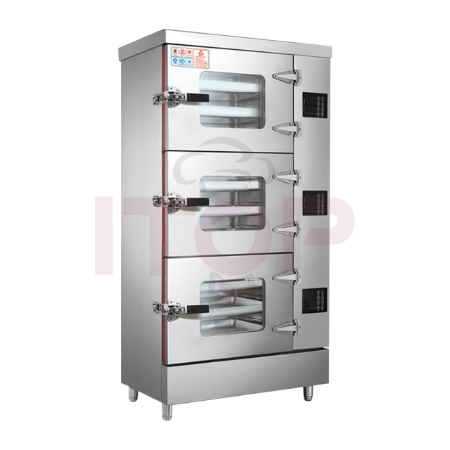 Double Doors Three Doors Large Commercial Steamer Cabinet Large Capacity Rice Cooker and Steamer Rice Steaming Cabinet