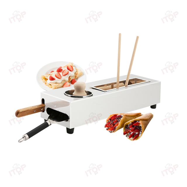 Stainless Steel Storage Box Spatula Wooden Crepe Spreader Cleaning Brusher For Sale