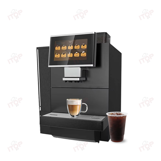 IoT 7" Touch Screen Cafetera Electric Smart Coffee Machine Fully Automatic Commercial Espresso Machine With Milk Foam System