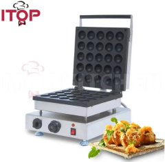 25 Holes Bomb Burning Waffle Machine Commercial Industrial Waffle Ball Grill Maker