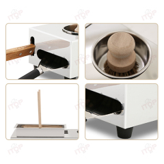Stainless Steel Storage Box Spatula Wooden Crepe Spreader Cleaning Brusher For Sale