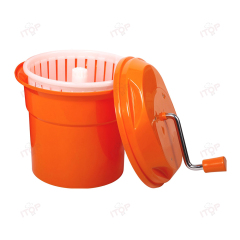 12l 25l Barrel Pp Plastic Manual Shaking Vegetable Fruit Drain Basket Salad Spinner Dryer Commercial Salad Spinner