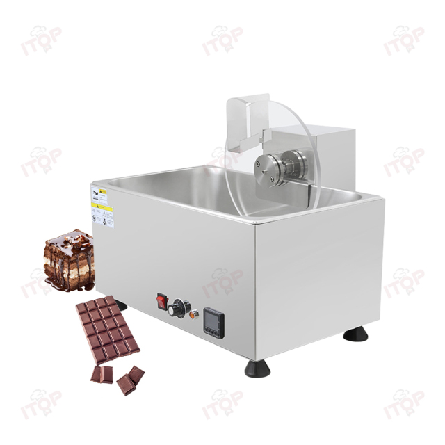 6l-14l Heavy Duty Stainless Steel Commercial Chocolate Melting and Mixing Machine Chocolate Tempering Pot With Rotation Roller