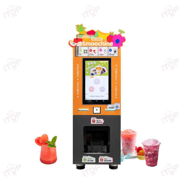24-hour Smart Desktop Fruit Smoothie Vending Machine With Coin Qr Code Token Payment Systems Including Sdk Function