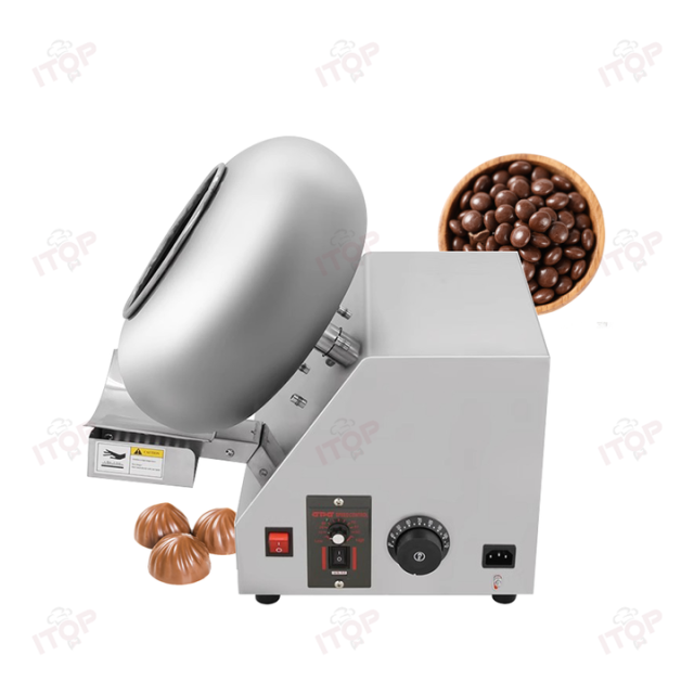 110v 220v Commercial Electric Heating Chocolate Almond Nut Coating Machine Peanut Sugar Coating Rounding Drying Machine