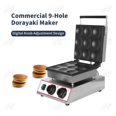 Digital Commercial Stainless Steel Dorayaki Pancake Maker Machine 9 Holes Poffertjes Grill Electric Pancake Waffle Baker