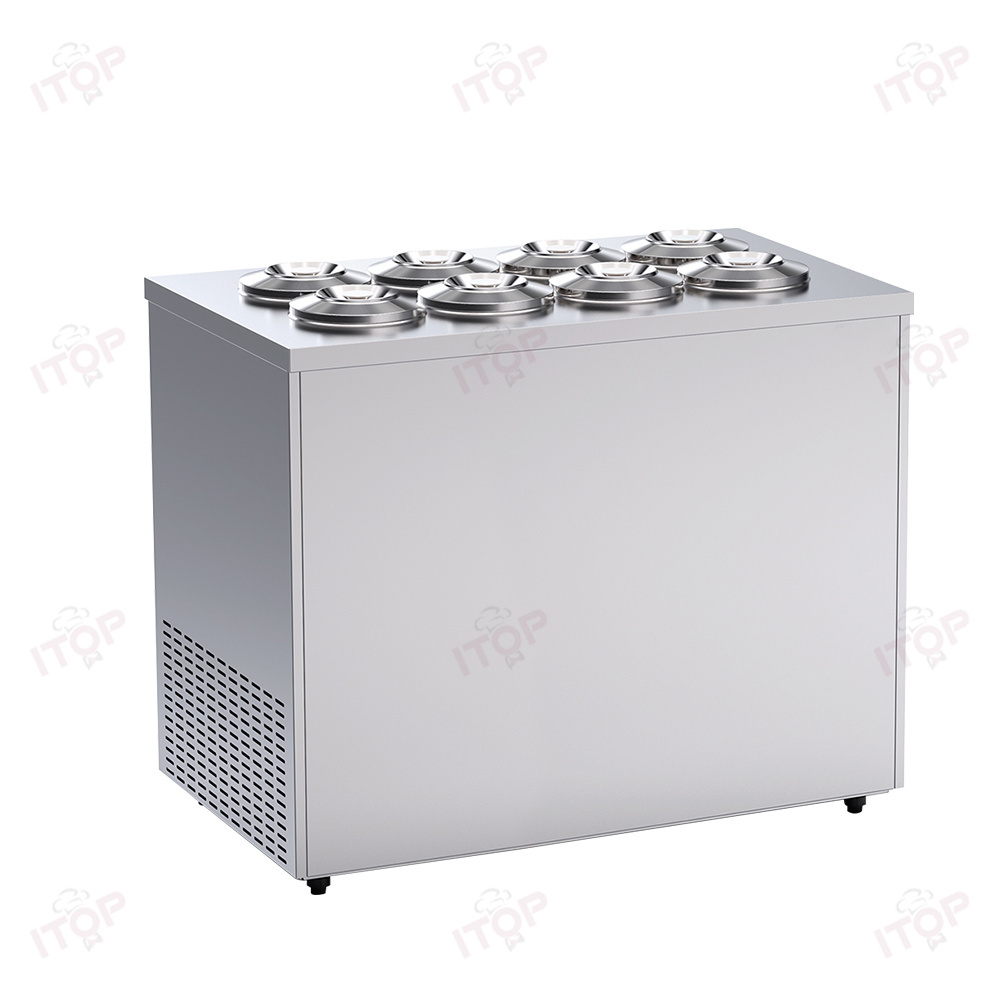 Continuous Pozzetti Gelato Ice Cream Display Freezer Showcase for Sale