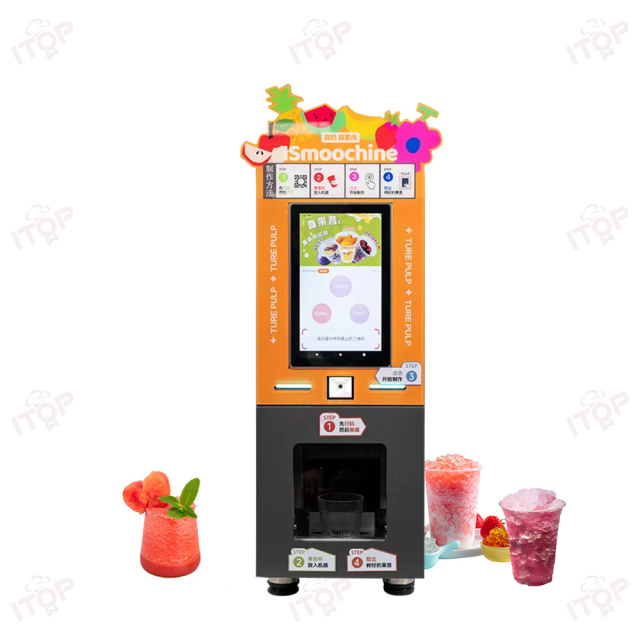 24-hour Smart Desktop Fruit Smoothie Vending Machine With Coin Qr Code Token Payment Systems Including Sdk Function