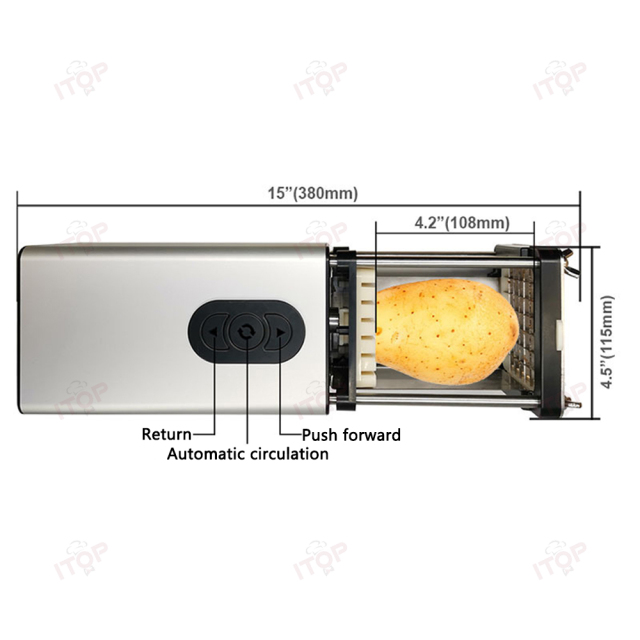 Smart Electric Auto Potato Chopper Sharp Blade Potato Slicer French Fried Potato Cutter