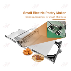 Portable Semi Auto Pastry Croissant Dough Sheeter Table Top Mini Dough Sheeter Machine