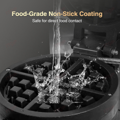 Ce Approved Commercial Rotating Waffle Baker Restaurant Double-Sided Waffle Machine