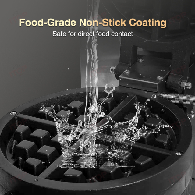 Ce Approved Commercial Rotating Waffle Baker Restaurant Double-Sided Waffle Machine