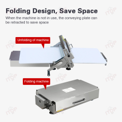 Stainless Steel Roller Manual Dough Sheeting Rolling Machine Croissant Pastry Bread Dough Sheeter