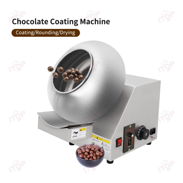 110v 220v Commercial Electric Heating Chocolate Almond Nut Coating Machine Peanut Sugar Coating Rounding Drying Machine