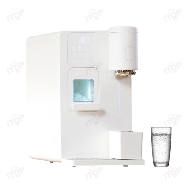 3 Seconds Quick Heat Hot Runner System Domestic Touch Screen Countertop Water Purifier With Ice Maker Function