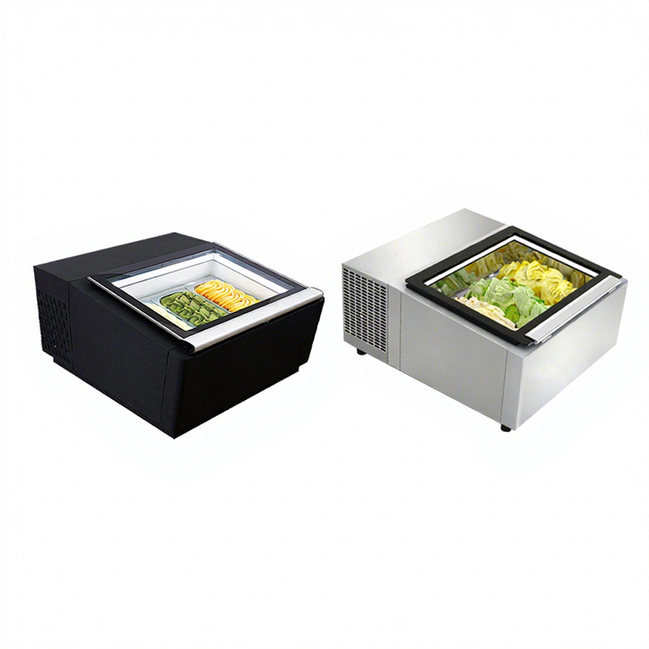 Portable Gelato Ice Cream Freezer Display Electric Countertop Hard Ice Cream Showcase Compressor Refrigerators