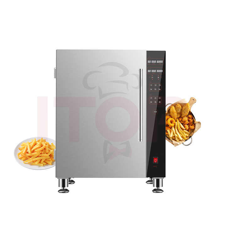 Stainless Steel Countertop Auto Lifting Commercial Deep Fryer 5-Stage Purification 4500W Temperature Control