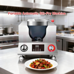U-shape Commercial Intelligent Stainless Steel 304 Gas Heating Adjustable Height Automatic Cooking Machine