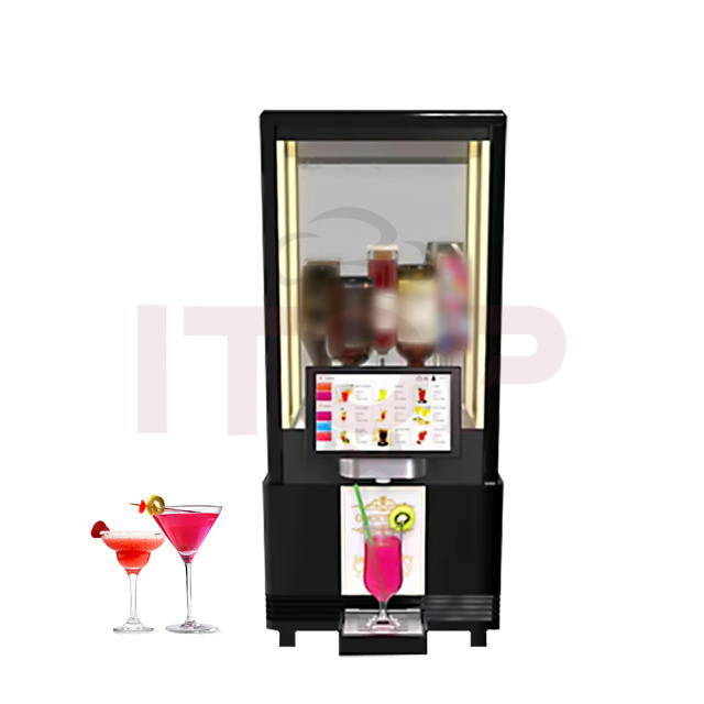 Multiple Languages Commercial Automatic Cocktail Dispenser Freezer Cocktail Making Machine With Built-in Wifi Payment System