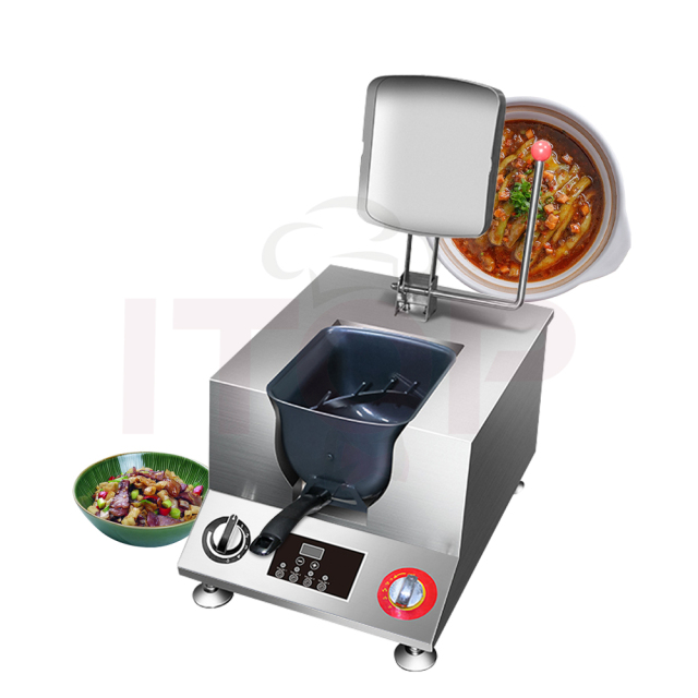 U-shape Commercial Intelligent Stainless Steel 304 Gas Heating Adjustable Height Automatic Cooking Machine