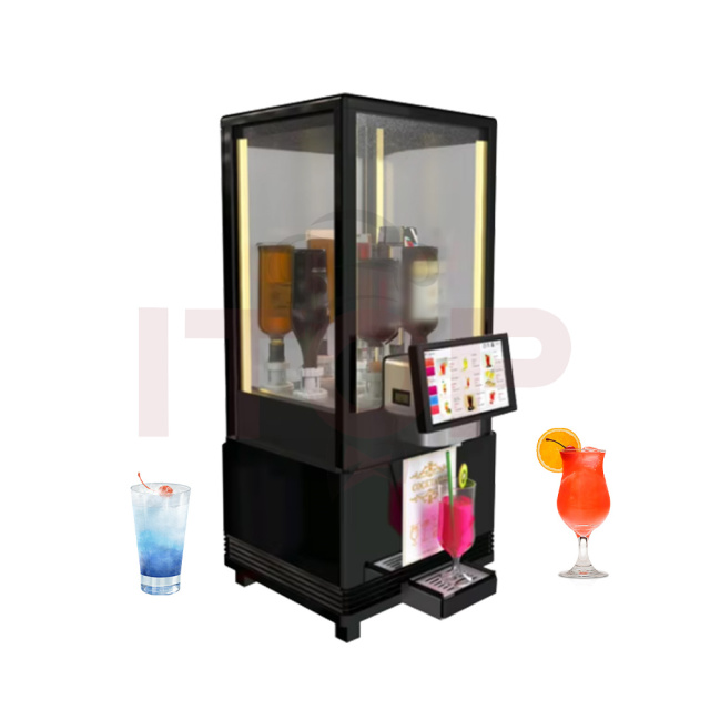 Multiple Languages Commercial Automatic Cocktail Dispenser Freezer Cocktail Making Machine With Built-in Wifi Payment System