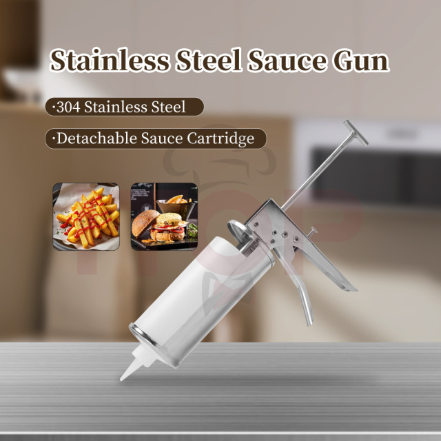 Jam Filler Bottle Sauce Gun Salad Dressing Gun Stainless Steel 304 Mustard Mayonnaise Hamburger Sauce Dispenser Gun
