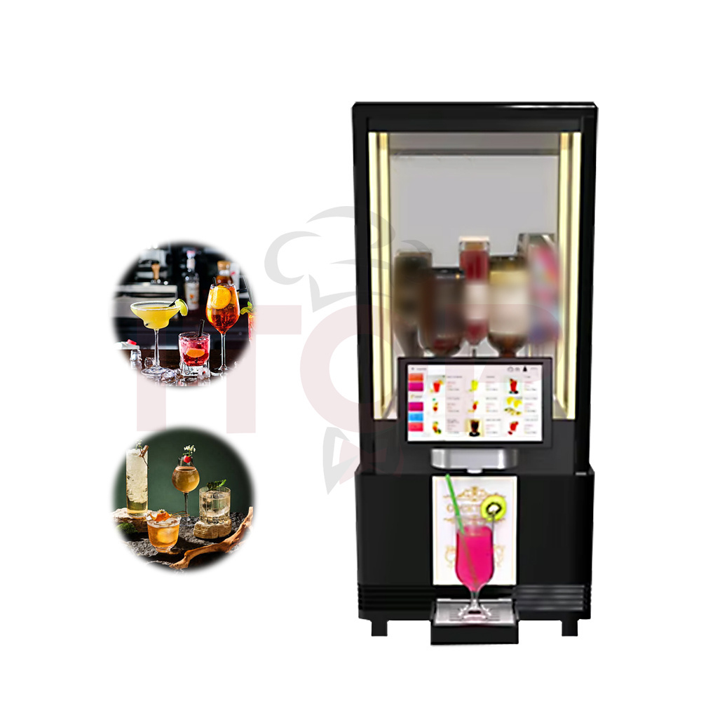 Multiple Languages Commercial Automatic Cocktail Dispenser Freezer Cocktail Making Machine With Built-in Wifi Payment System