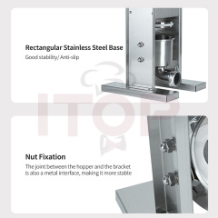 Commercial Electric Sausage Stuffer Foot Pedal Type Stainless Steel Salami Filler Maker Automatic 3l Sausage Filling Machine