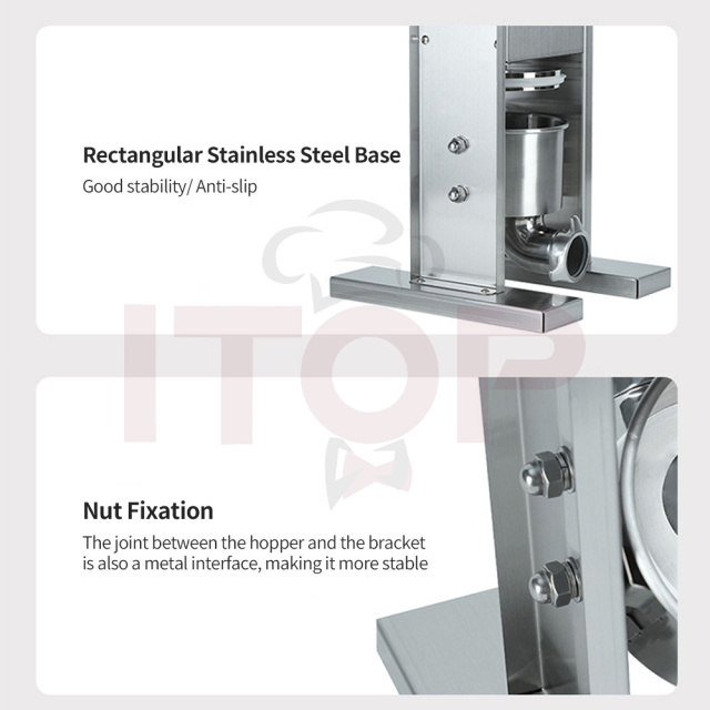 Commercial Electric Sausage Stuffer Foot Pedal Type Stainless Steel Salami Filler Maker Automatic 3l Sausage Filling Machine