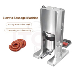 Commercial Electric Sausage Stuffer Foot Pedal Type Stainless Steel Salami Filler Maker Automatic 3l Sausage Filling Machine
