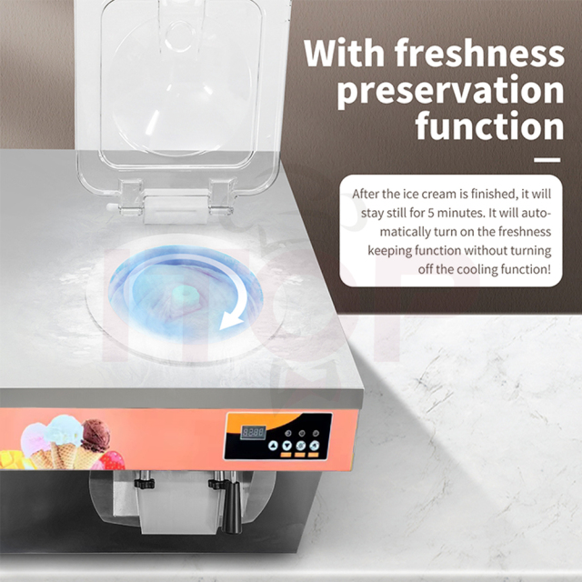 Commercial Automatic Gelato Sorbet Frozen Yogurt Hard Ice Cream Maker 6l Freezing Hopper 24l/h