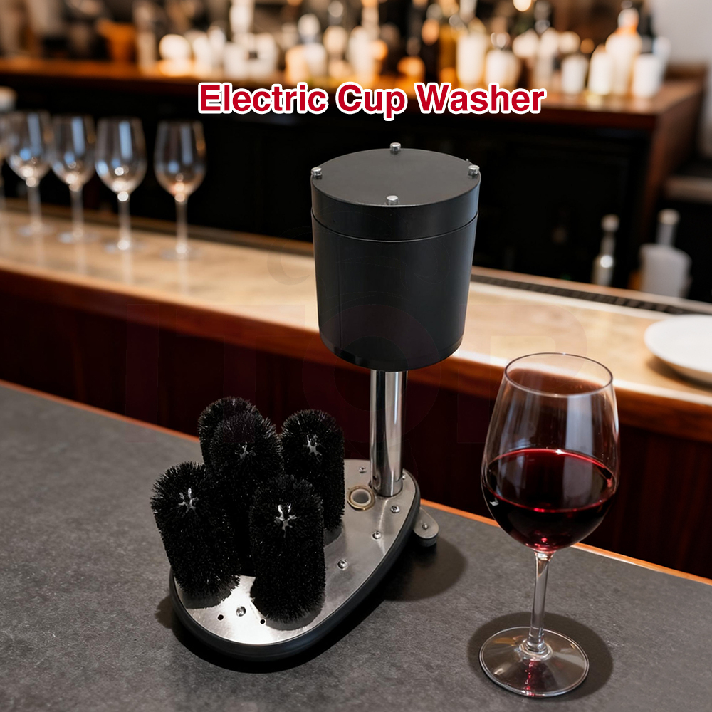 Glass Cup Washing Machine Bar Equipment Brush Cup Cleaner Hotel Kitchen Glass Cup Cleaning Machine