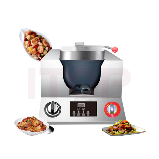 U-shape Commercial Intelligent Stainless Steel 304 Gas Heating Adjustable Height Automatic Cooking Machine