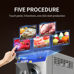 48l/H 60L/H 100L/H Gelato Hard Ice Cream Sorbet Italian Ice Slush 5 In 1 Maker Gelato Italian Hard Ice Cream Machine