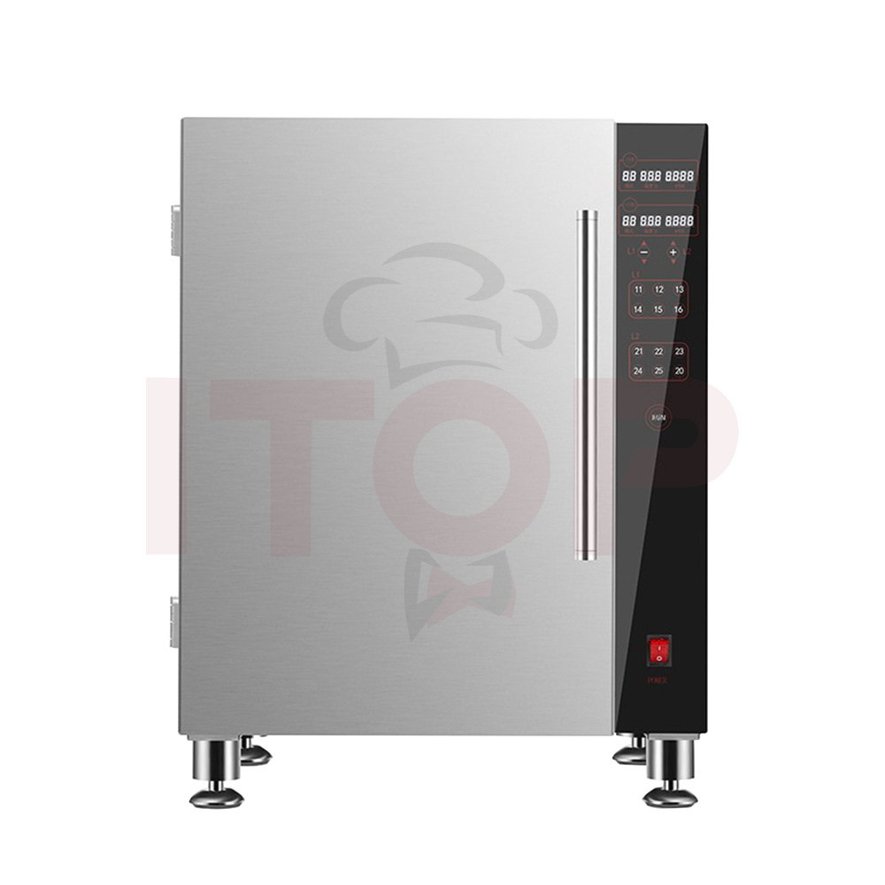 Stainless Steel Countertop Auto Lifting Commercial Deep Fryer 5-Stage Purification 4500W Temperature Control