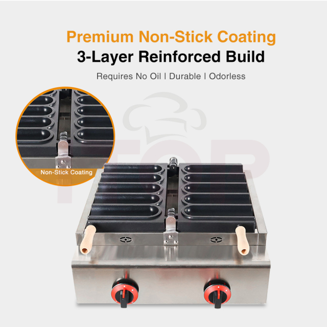 Commercial Gas Chicken 5 Five Wraps Toaster Barbecue Burrito Baker Machine Commercial Non-stick Chicken Burrito Heating Machine