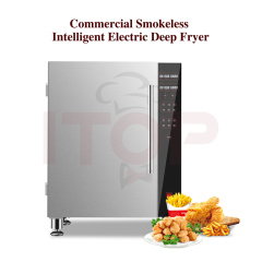 Stainless Steel Countertop Auto Lifting Commercial Deep Fryer 5-Stage Purification 4500W Temperature Control