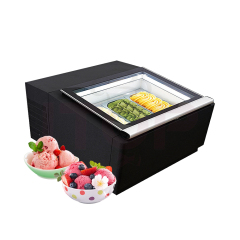 Portable Gelato Ice Cream Freezer Display Electric Countertop Hard Ice Cream Showcase Compressor Refrigerators