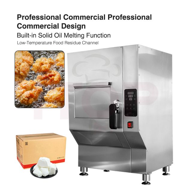 Automatic Commercial Smokeless Deep Fryer 8-Stage Electronic Purifier Activated Carbon Deodorization Ventless Equipment 380-420V